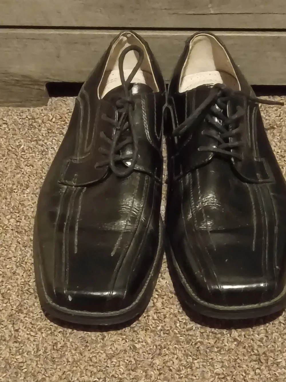 Stacy Adams Men's Black Leather Lace-Up Derby Shoes